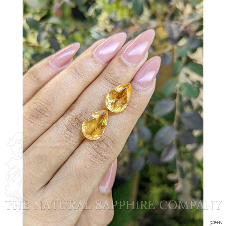 9.35 Ct.Tw. Citrine Pair from Ceylon (Sri Lanka)