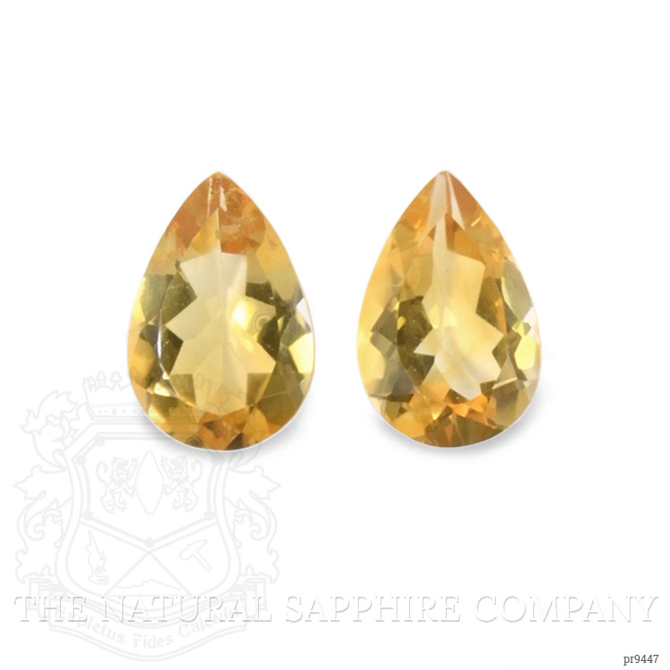 9.13 Ct.Tw. Citrine Pair from Ceylon (Sri Lanka)