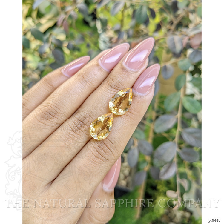 8.68 Ct.Tw. Citrine Pair from Ceylon (Sri Lanka)