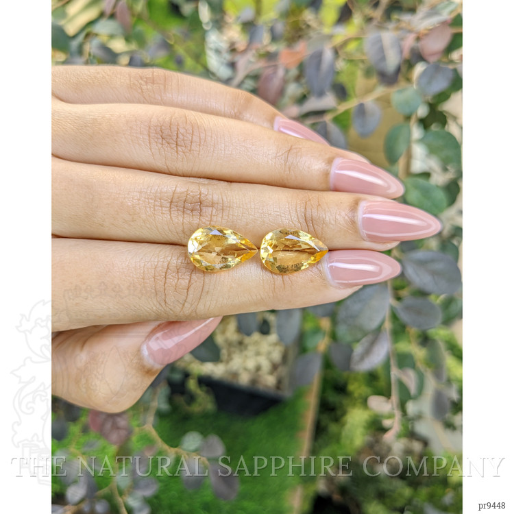 8.68 Ct.Tw. Citrine Pair from Ceylon (Sri Lanka)