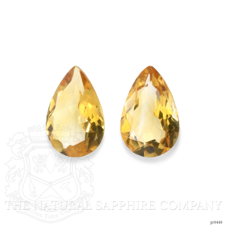 8.56 Ct.Tw. Citrine Pair from Ceylon (Sri Lanka)