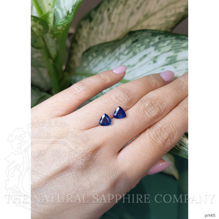 2.36 Ct.Tw. Blue Sapphire Pair from Ceylon (Sri Lanka)
