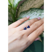 2.36&nbsp;Ct.Tw.Total Carat Weight Blue Sapphire Pair from Ceylon (Sri Lanka) Life Style