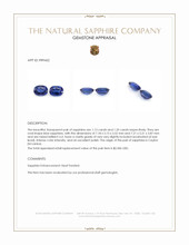 2.48 Ct.Tw.Total Carat Weight Blue Sapphire Pair from Ceylon (Sri Lanka) Appraisal