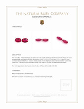 1.03 Ct.Tw.Total Carat Weight Ruby Pair from Mozambique Appraisal