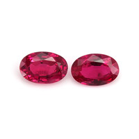 1.03 Ct.Tw.Total Carat Weight Ruby Pair from Mozambique Video