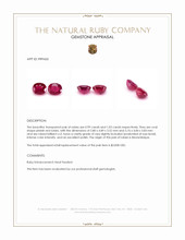 2.02 Ct.Tw.Total Carat Weight Pinkish Red Ruby Pair from Mozambique Appraisal