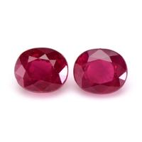 2.02 Ct.Tw.Total Carat Weight Ruby Pair from Mozambique Video