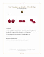 1.62 Ct.Tw.Total Carat Weight Ruby Pair from Mozambique Appraisal