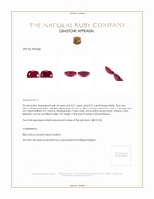 0.54 Ct.Tw.Total Carat Weight Ruby Pair from Mozambique Appraisal