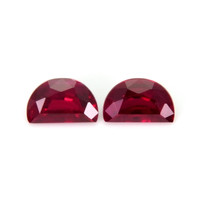 0.54 Ct.Tw.Total Carat Weight Ruby Pair from Mozambique Video