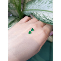 0.92 Ct.Tw.Total Carat Weight Emerald Pair from Zambia Life Style