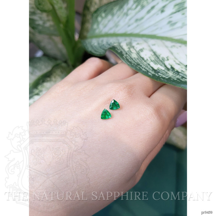 0.92 Ct.Tw. Emerald Pair from Zambia