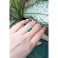 0.92 Ct.Tw.Total Carat Weight Emerald Pair from Zambia Life Style