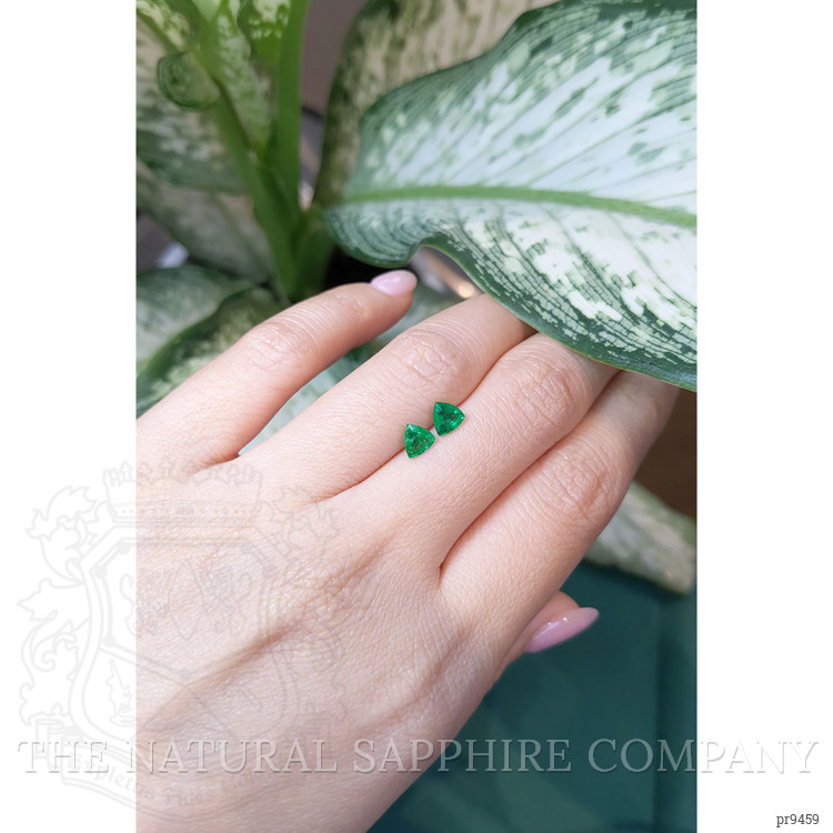 0.92 Ct.Tw. Emerald Pair from Zambia