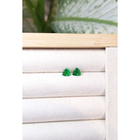 0.92 Ct.Tw.Total Carat Weight Emerald Pair from Zambia Life Style