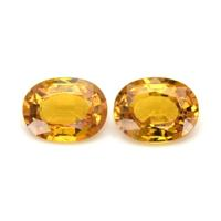 2.87&nbsp;Ct.Tw.Total Carat Weight Yellowish Orange Sapphire Pair from Ceylon (Sri Lanka) Video