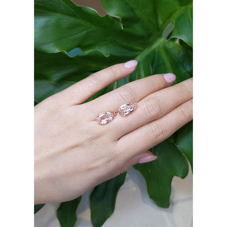6.25 Ct.Tw. Morganite Pair from Brazil