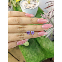 2.08 Ct.Tw.Total Carat Weight Amethyst Pair from Africa Life Style