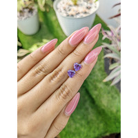 2.08 Ct.Tw.Total Carat Weight Amethyst Pair from Africa Life Style