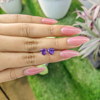 2.05 Ct.Tw.Total Carat Weight Amethyst Pair from Africa Life Style