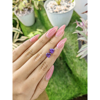 2.05 Ct.Tw.Total Carat Weight Amethyst Pair from Africa Life Style