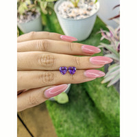 2.18 Ct.Tw.Total Carat Weight Amethyst Pair from Africa Life Style