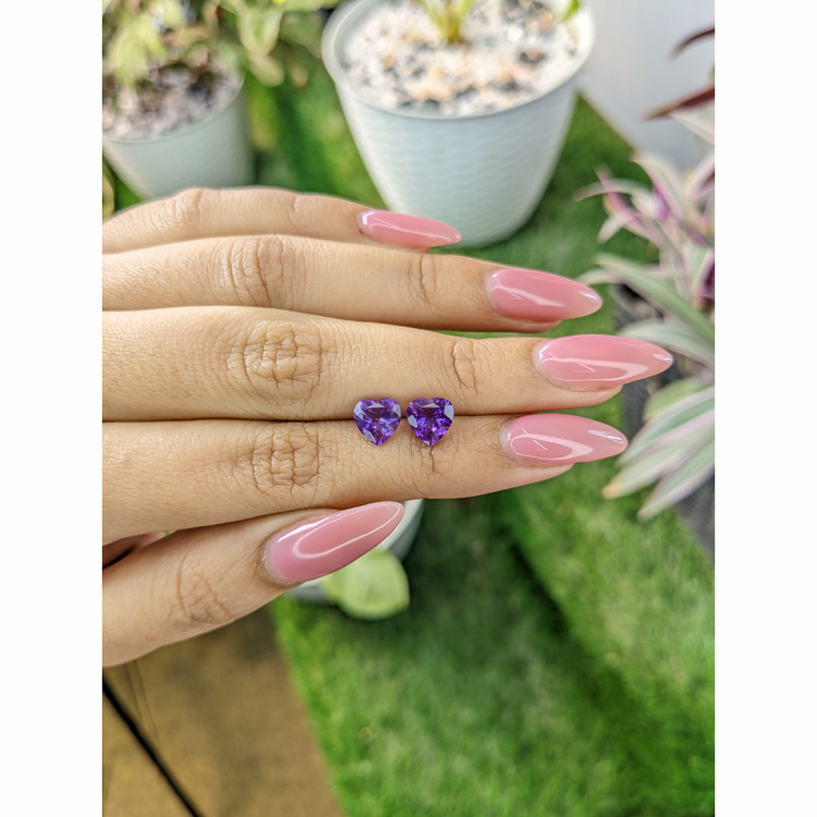 2.18 Ct.Tw. Amethyst Pair from Africa