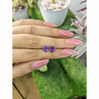 2.18 Ct.Tw.Total Carat Weight Amethyst Pair from Africa Life Style