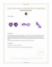 2.20 Ct.Tw.Total Carat Weight Purple Amethyst Pair from Africa Appraisal