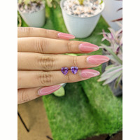 1.93 Ct.Tw.Total Carat Weight Amethyst Pair from Africa Life Style