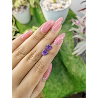 2.06 Ct.Tw.Total Carat Weight Amethyst Pair from Africa Life Style