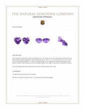 2.12 Ct.Tw.Total Carat Weight Purple Amethyst Pair from Africa Appraisal