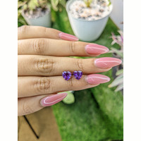2.12 Ct.Tw.Total Carat Weight Amethyst Pair from Africa Life Style