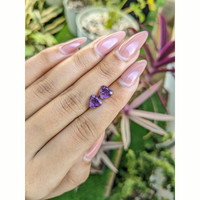 2.05 Ct.Tw.Total Carat Weight Amethyst Pair from Africa Life Style