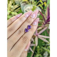 2.26 Ct.Tw.Total Carat Weight Amethyst Pair from Africa Life Style