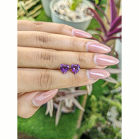 2.11 Ct.Tw.Total Carat Weight Amethyst Pair from Africa Life Style