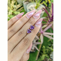 2.23 Ct.Tw.Total Carat Weight Amethyst Pair from Africa Life Style