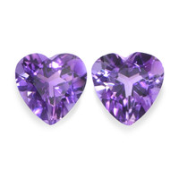 2.14 Ct.Tw.Total Carat Weight Amethyst Pair from Africa Video