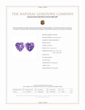 2.16 Ct.Tw.Total Carat Weight Amethyst Pair from Africa Scan Report
