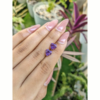 2.35 Ct.Tw.Total Carat Weight Amethyst Pair from Africa Life Style