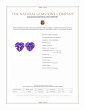 2.16 Ct.Tw.Total Carat Weight Amethyst Pair from Africa Scan Report