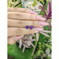 2.18 Ct.Tw.Total Carat Weight Amethyst Pair from Africa Life Style