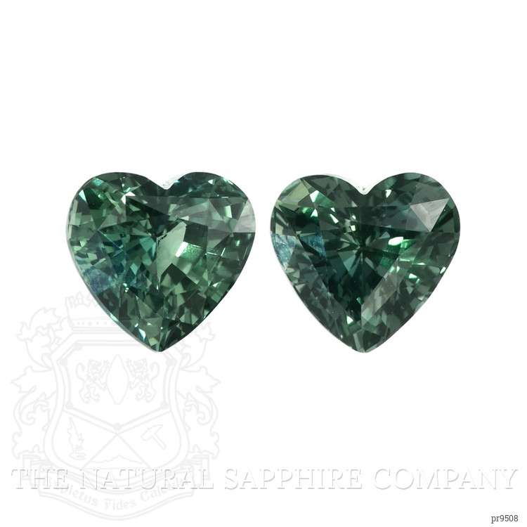 3.23 Ct.Tw. Bluish Green Sapphire Pair from Ceylon (Sri Lanka)