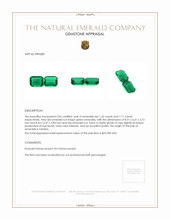 3.36 Ct.Tw.Total Carat Weight Emerald Pair from Zambia Appraisal