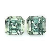 1.12 Ct.Tw.Total Carat Weight Bluish Green Sapphire Pair from Montana Video