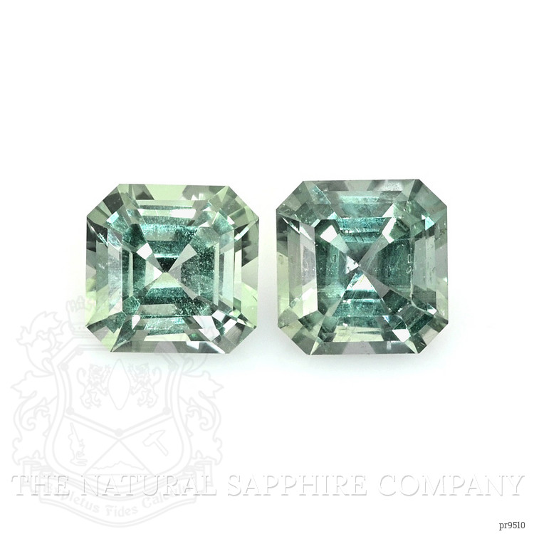 1.12 Ct.Tw. Bluish Green Sapphire Pair from Montana