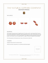 0.54&nbsp;Ct.Tw.Total Carat Weight Padparadscha Sapphire Pair from Mozambique Appraisal