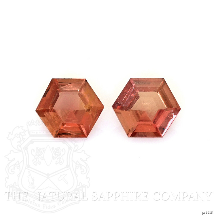 0.54 Ct.Tw. Padparadscha Sapphire Pair from Mozambique