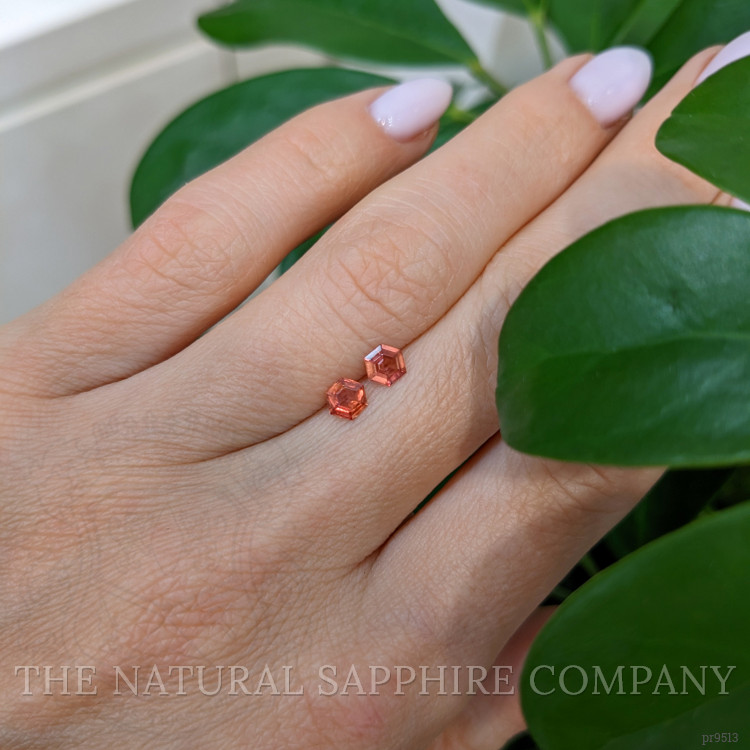 0.54 Ct.Tw. Padparadscha Sapphire Pair from Mozambique
